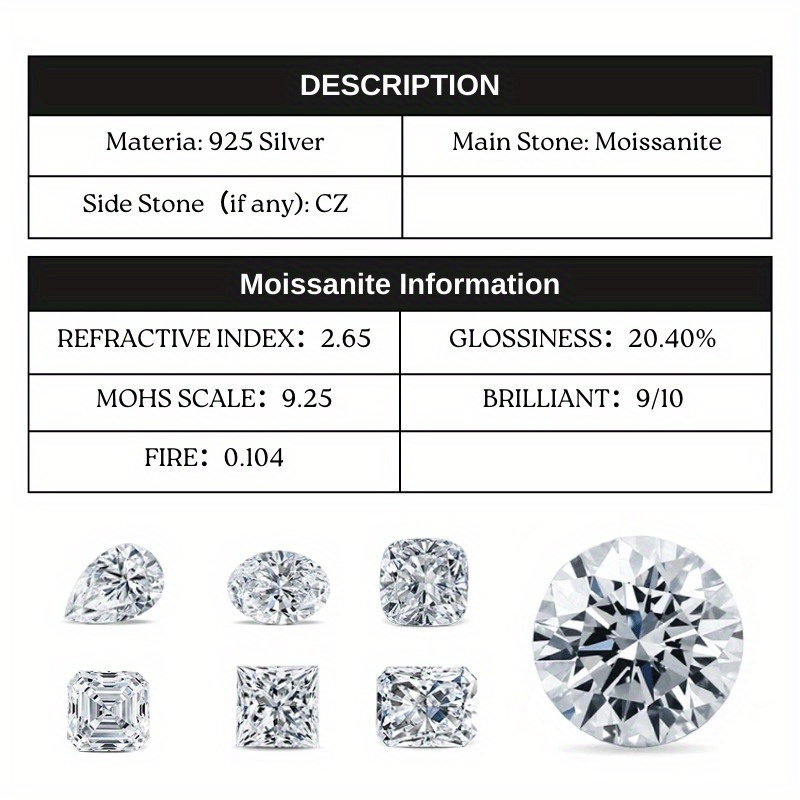 Women's 1/2/3/5 Carat Moissanite Vintage Ring Set
